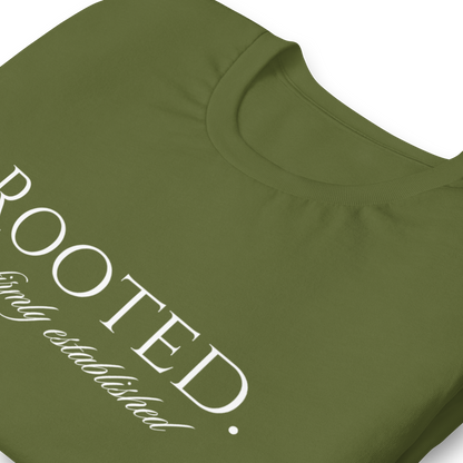 Rooted. (& I Pray) T-Shirt - White print (Multiple Colors)