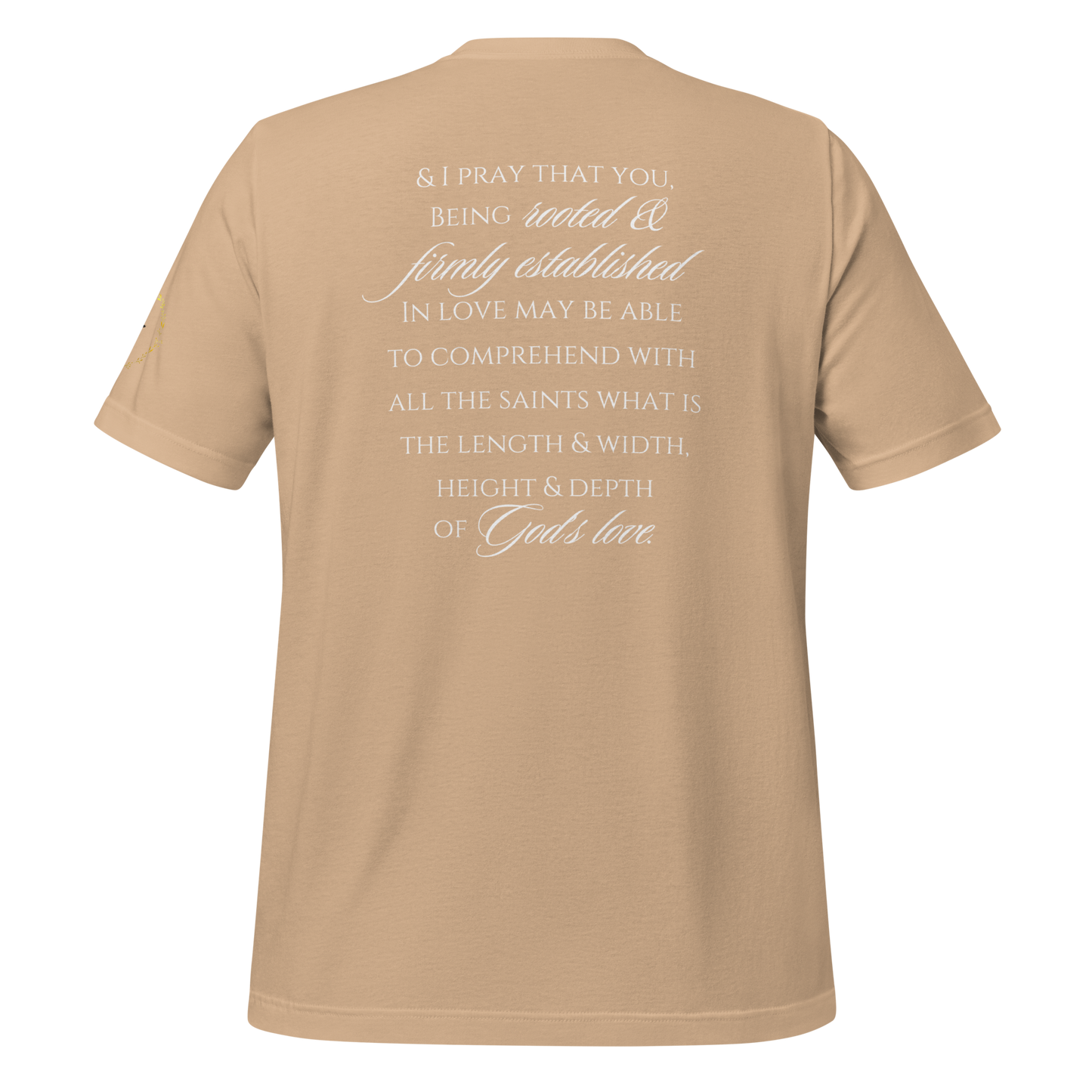 Rooted. (& I Pray) T-Shirt - White print (Multiple Colors)