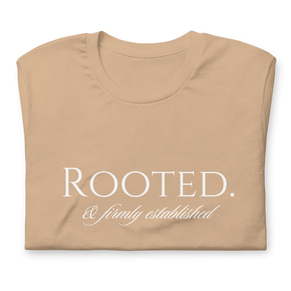 Rooted. (& I Pray) T-Shirt - White print (Multiple Colors)