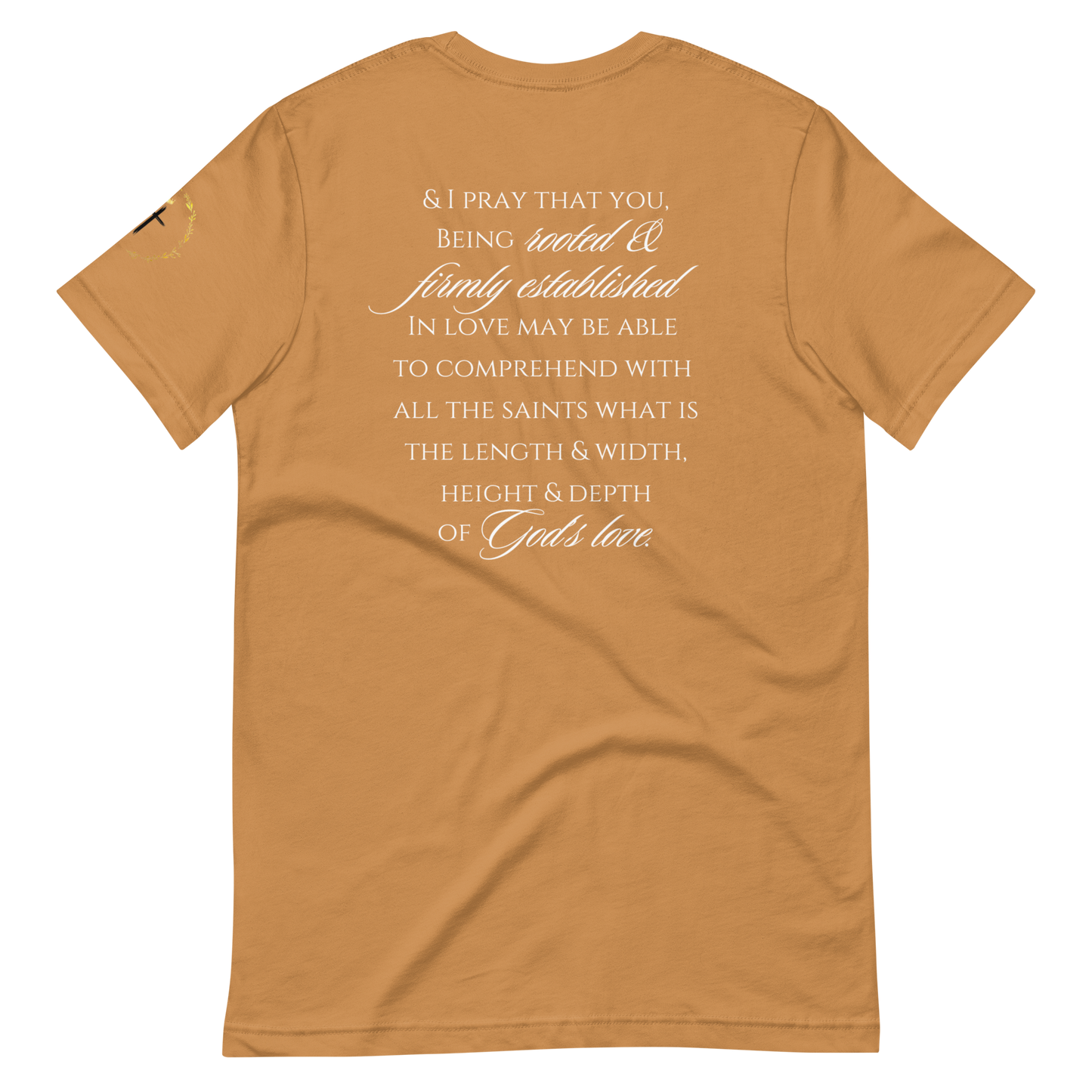 Rooted. (& I Pray) T-Shirt - White print (Multiple Colors)