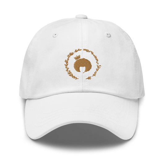 Classic Queen Naturals Embroidered Dad Hat - White